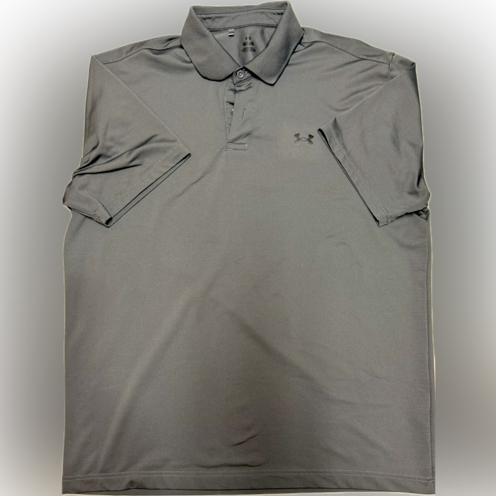 Under Armour Men's Charcoal Gray Polo Shirt | Sz Large